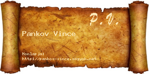 Pankov Vince névjegykártya
